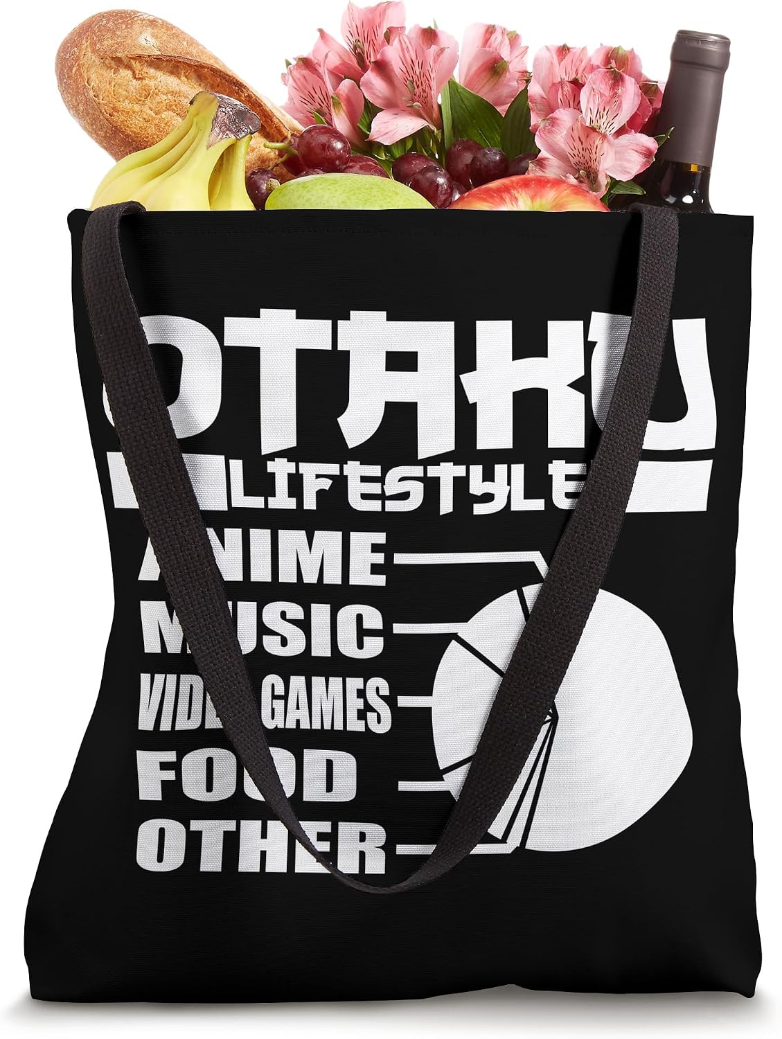 Otaku Lifestyle, Men Women Kids Boys Girls, Anime, Gamer Tote Bag image 4