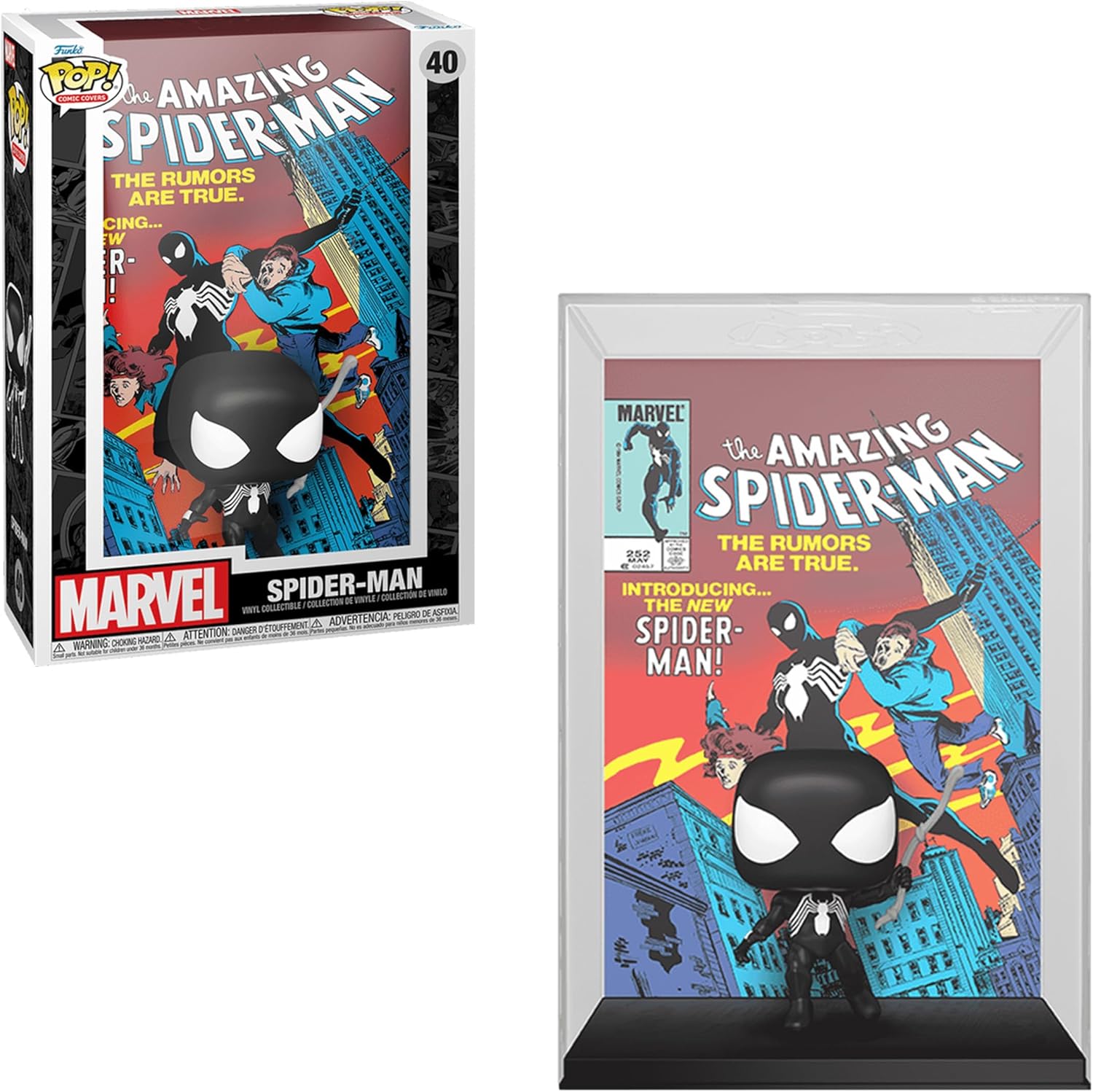 Funko Pop! Comic Covers #252 The Amazing Spider-Man Black Suit Display Case - Limited Edition Exclusive #40