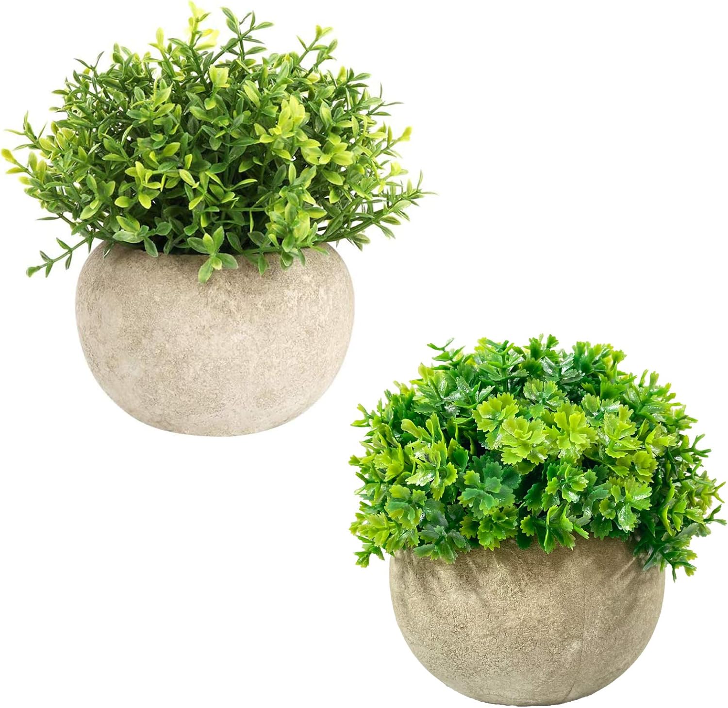 Piante Artificiali In Vaso Bianco - Decorazione Finta In Plastica Per Casa, Bagno, Cucina - Altezza 31 Cm (modello A) - 4