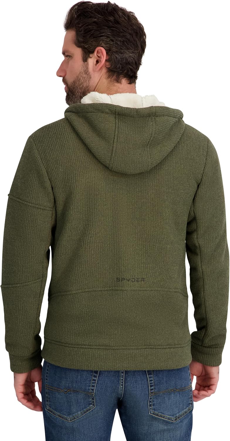Spyder mens Sherpa Bonded Sweater Sweatshirt Hoodie - Image 3