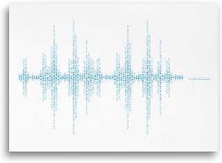 Sounds of The Etihad, Manchester, Typography Soundwave Prints, Football Gifts, By Dinkit