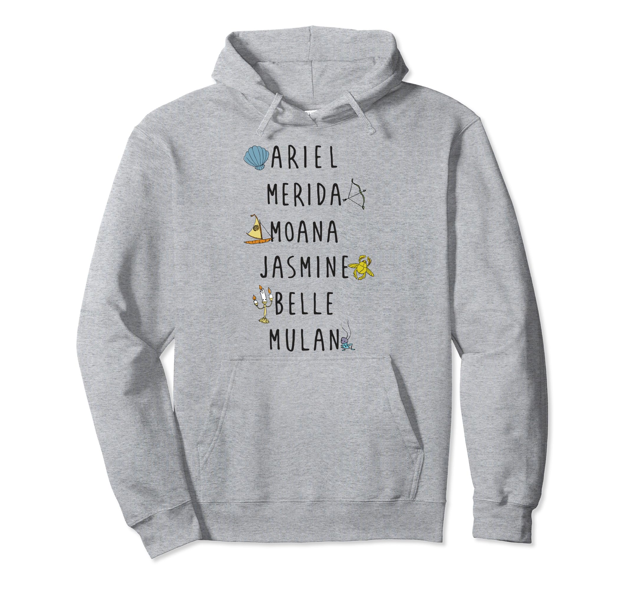 Pullover Hoodie Disney Princess Name & Icon Stack en coton peigné premium - 2