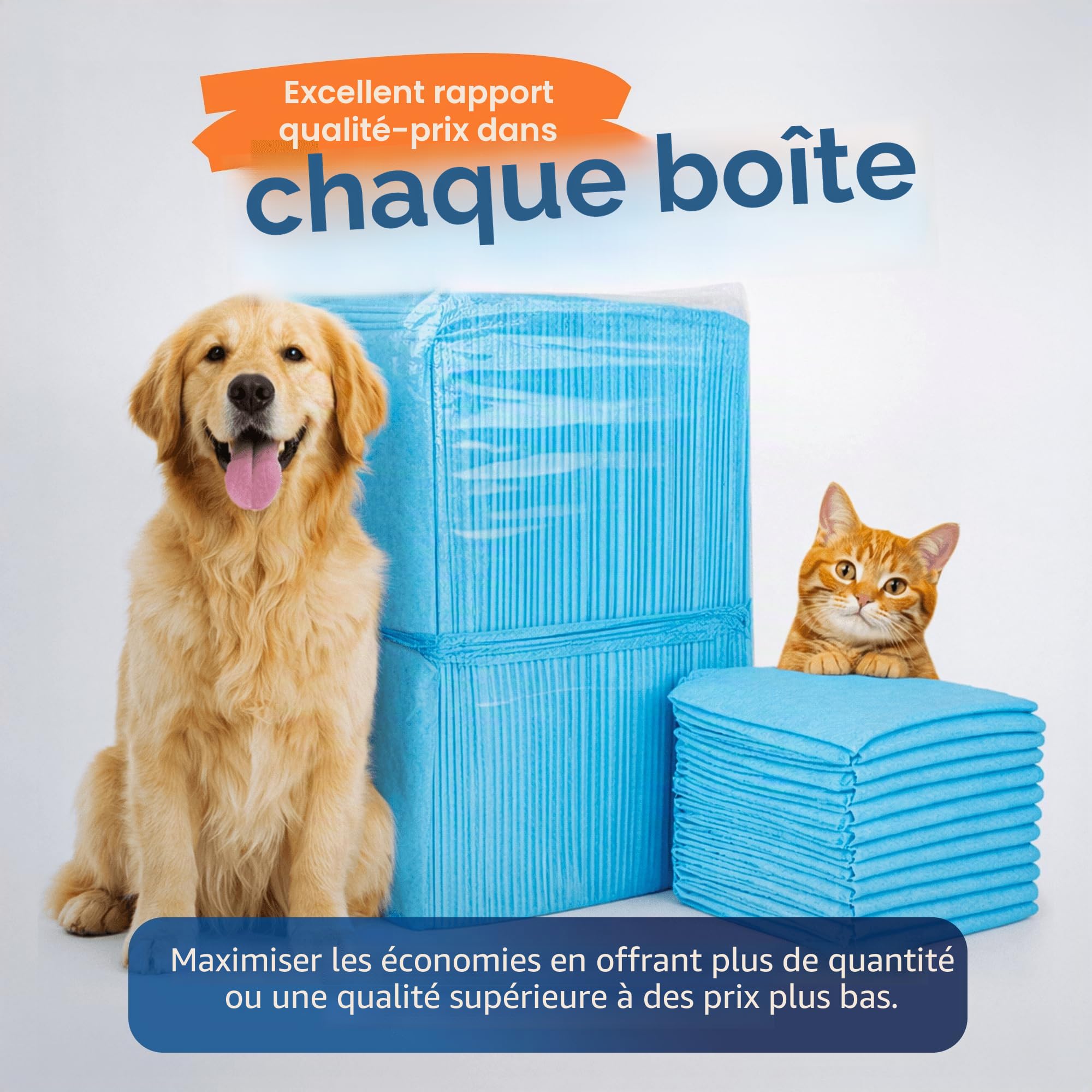 Healqu Alèse Jetable, Lot de 50 60x90 cm - Protège-Matelas Jetable Spécial Incontinence et Fuites Urinaires - Adultes, Enfants, Personnes gées et Animaux - Grand Format, Très Absorbant