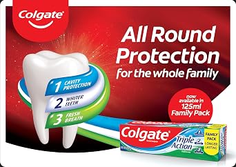 Colgate Triple Effect Protection Against Cars Mint Freshness Toothpaste 150 ml