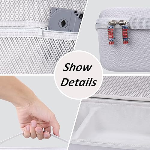 Miniatura 8 de khanka Estuche de viaje rígido de repuesto para Brother P-Touch Pt-d400 PTD400AD, PT-D410, PT-D460BT etiquetadora avanzada para el hogar y la