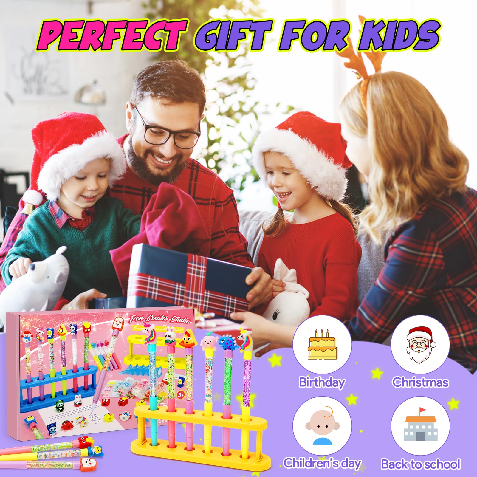 OPPZZIT Fabrique A Stylo Avec 20 Stylos, Cadeau Anniversaire Enfants