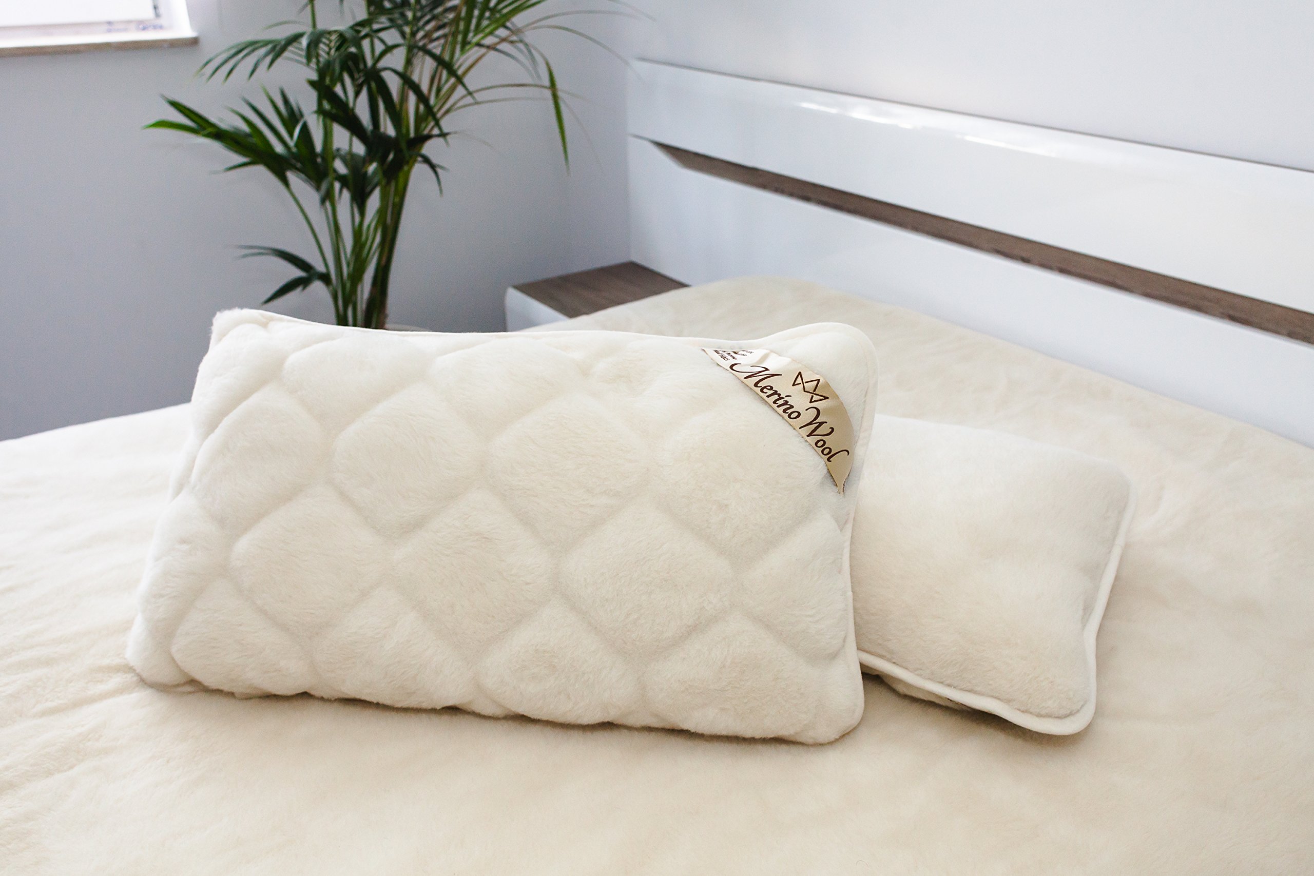 Merino Wool Bedding CARO kaszmir australijska wełna merynosów kołdra nad koc rozmiar 140 x 200 + poduszka