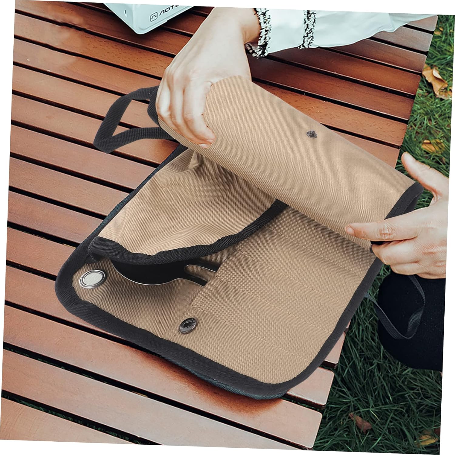 Travel Utensils Set Storage Bag 1 Set of Camping Flatware Kit for Hiking Picnic Bbq