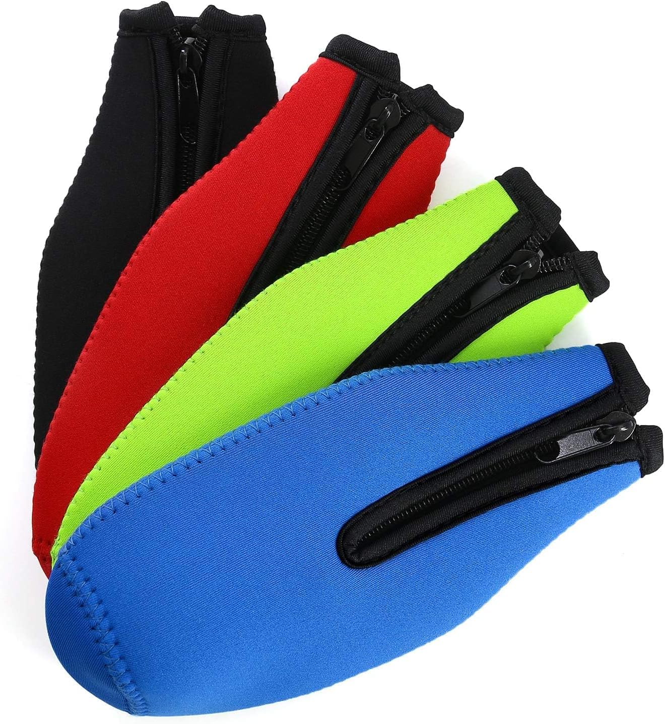 Beer Bottle Insulator Sleeve，Keeps Beer Cold and Hands Warm，Classic Extra Thick Neoprene with Stitched Fabric Edges, Enclosed Bottom (set of 4 color)