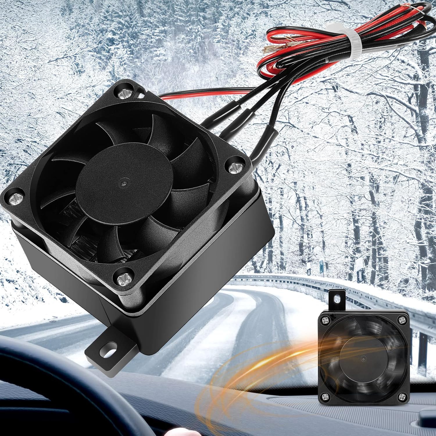 Nezyo 1 Pc PTC Car Fan Air Heater 12v 100w Energy Saving Car Air Heater Constant Temperature Heating