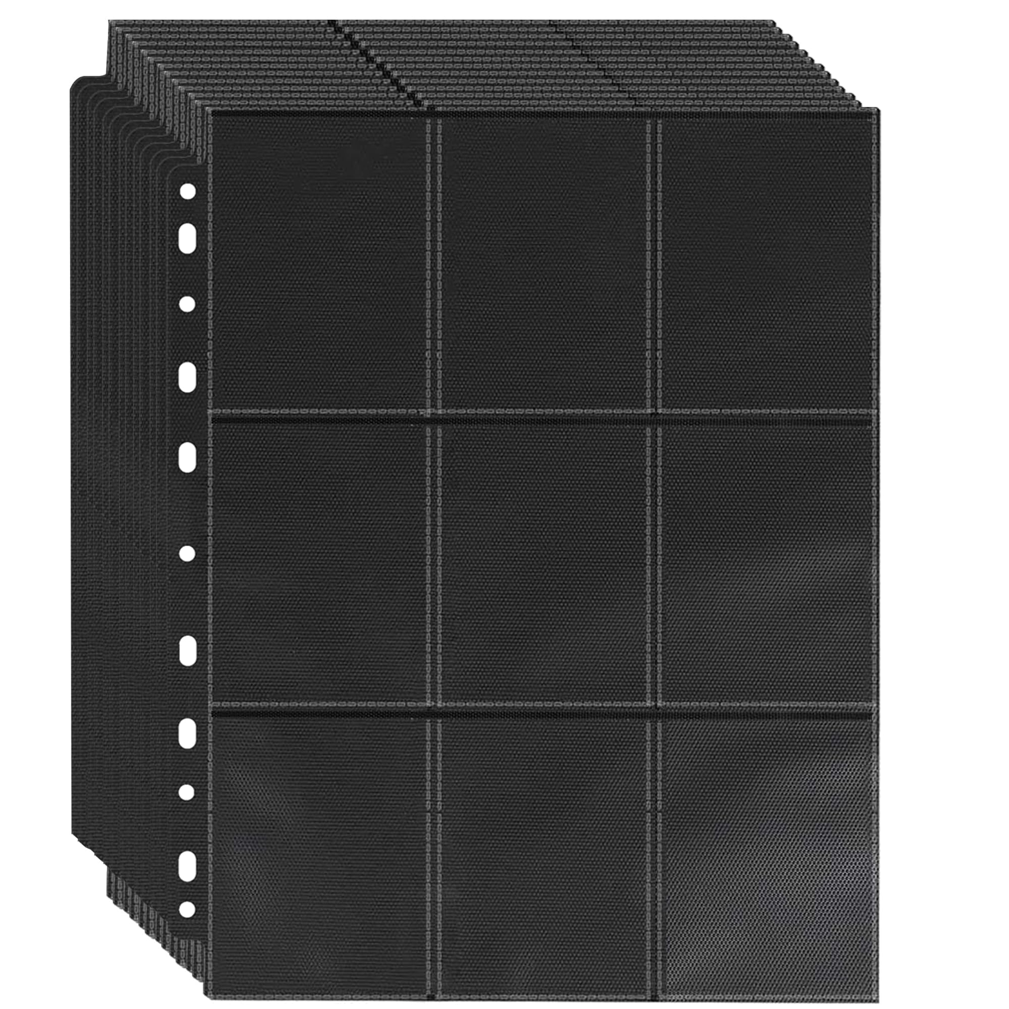 30 Pack 9 Pocket Page Protector, 540 Double Side Trading Card Sleeves Pages Baseball for 3 Ring Binder, Sheets Standard Card Binder for MTG, TCG, Baseball Cards
