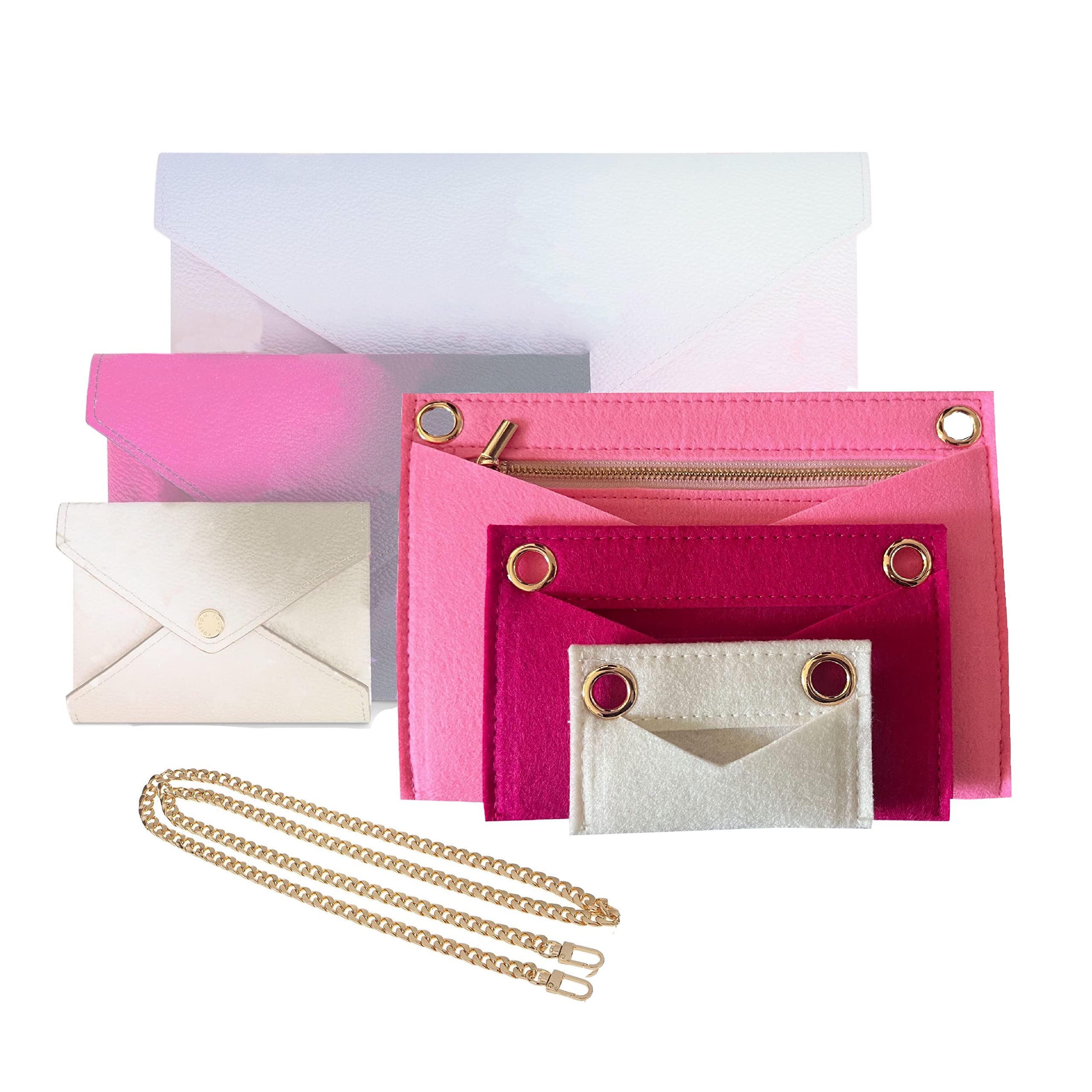 kirigami pochette insert with chain