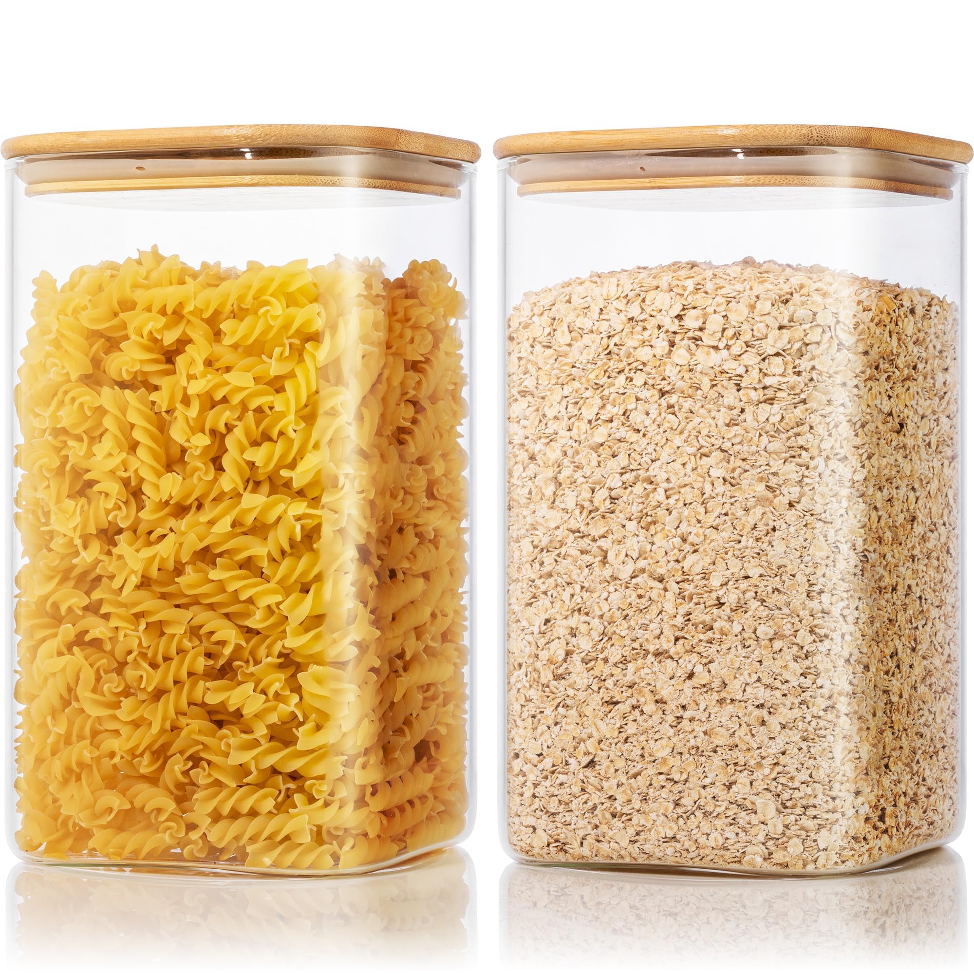 HomArtist 168oz Square Glass Container