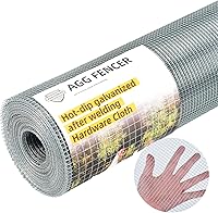 Vista 8 de 61cm x 15.24m Malla de alambre de 1/2 pulgada para gallinero 19Ga, malla soldada galvanizada por inmersión en caliente después de la soldadura