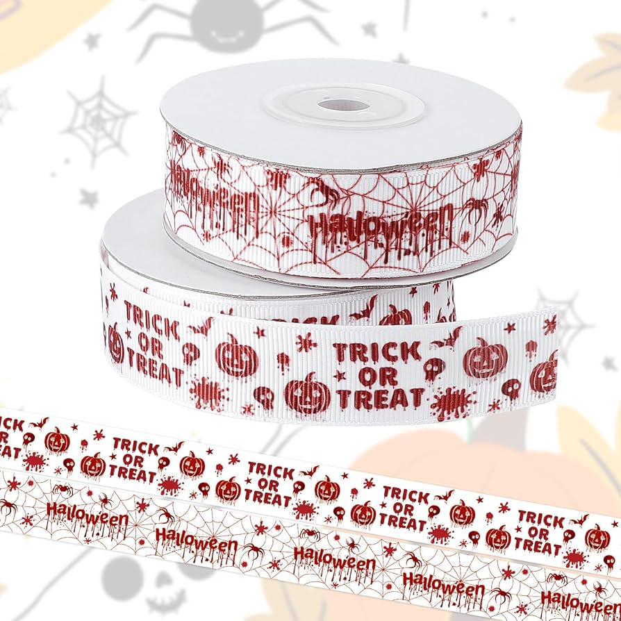 Amazon.co.jp: ハロウィンリボン クラフト用 2ロール 20ヤード