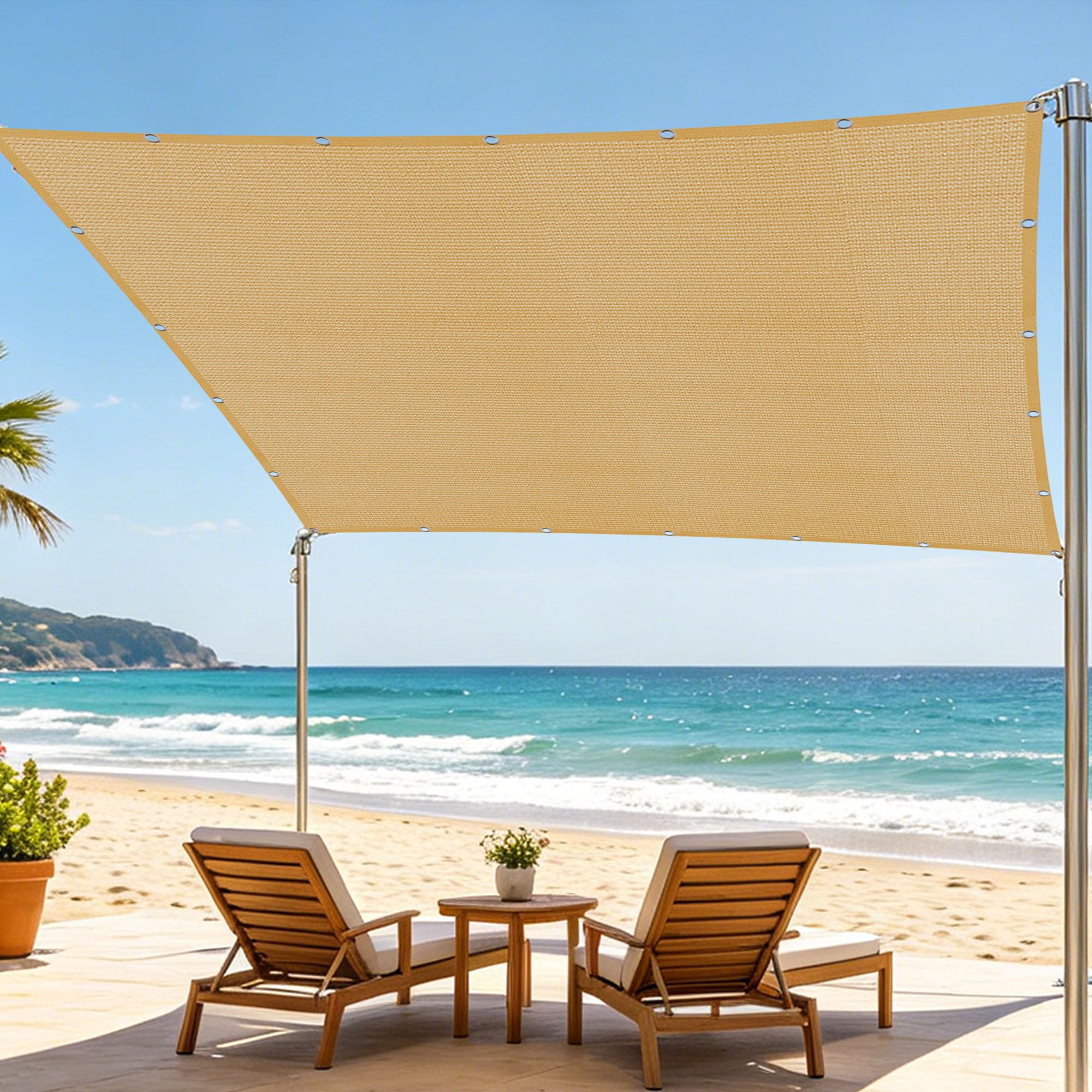 Filet d'ombrage pour pergola contre la chaleur d'une terrasse ou d'un jardin