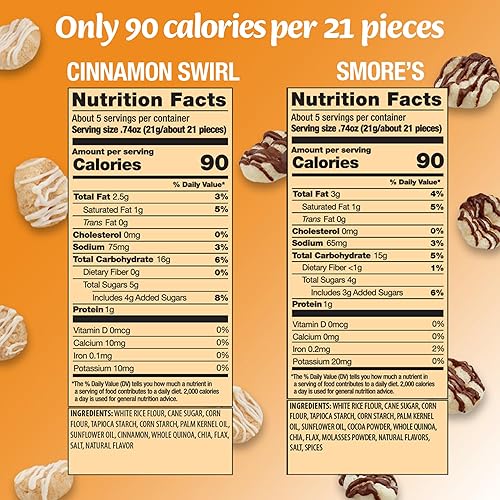 Miniatura 40 de Drizzilicious Mini Rice Cakes S'mores - Patatas fritas de arroz, aperitivo saludable para adultos y niños, pasteles de arroz saborizados, veganos