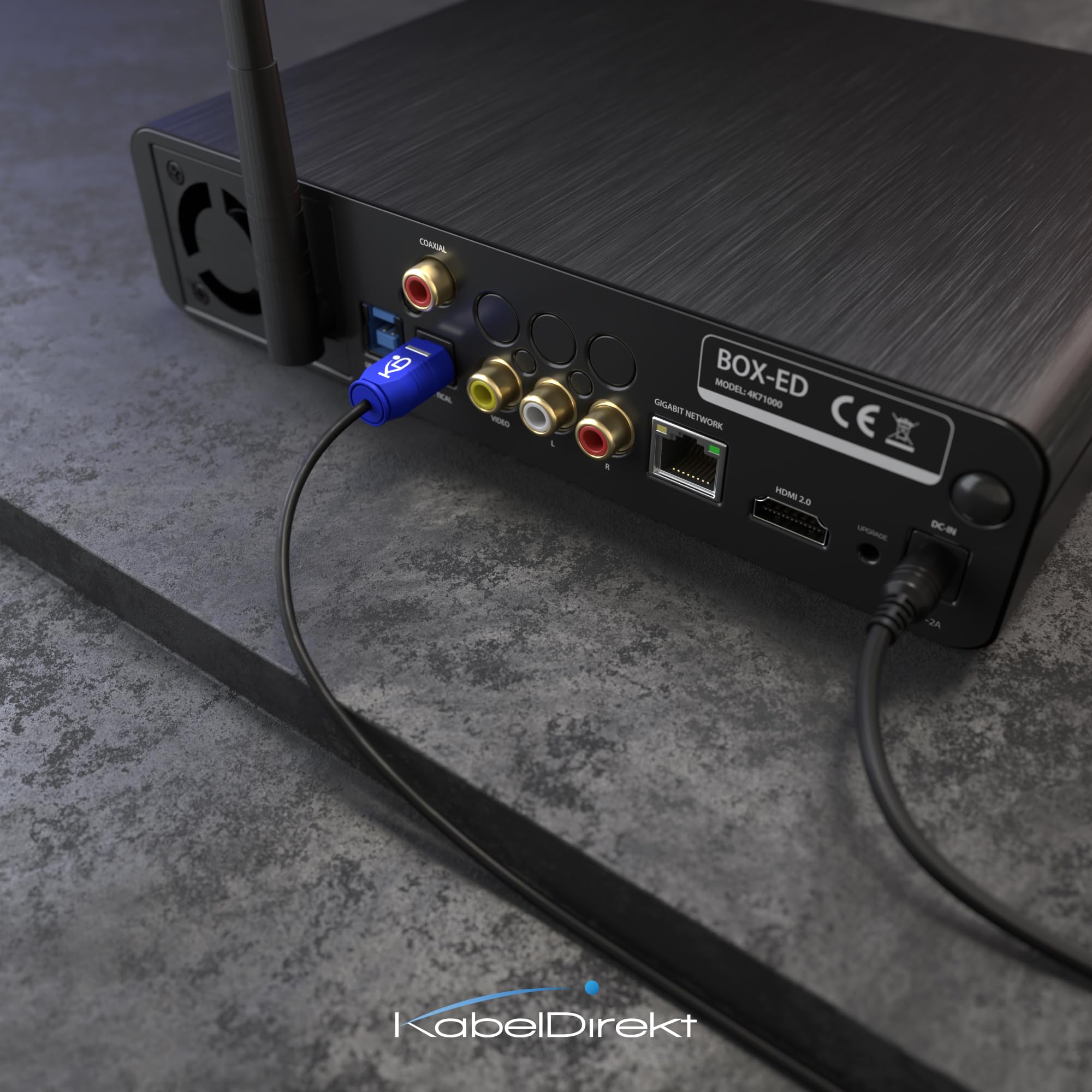 KabelDirekt – Kabel TOSLINK Slim, Kabel Audio Optyczny – 7,5m – Kabel światłowodowy do Soundbaru, Cienki 2mm (S/PDIF, System Stereo/Amplituner, Kino Domowe, Xbox One/PS4)