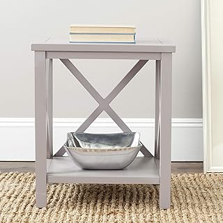 Safavieh American Homes Collection Candence Quartz Grey Cross Back End Table