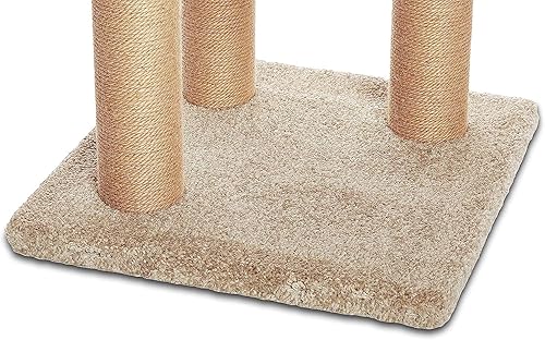 Amazon Basics Cat Tree Tower — side view showing full product dimensions