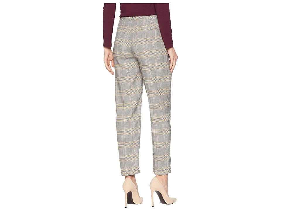 

1.STATE Menswear Plaid Tapered Leg Pants (Rich Black) Women's Casual Pants