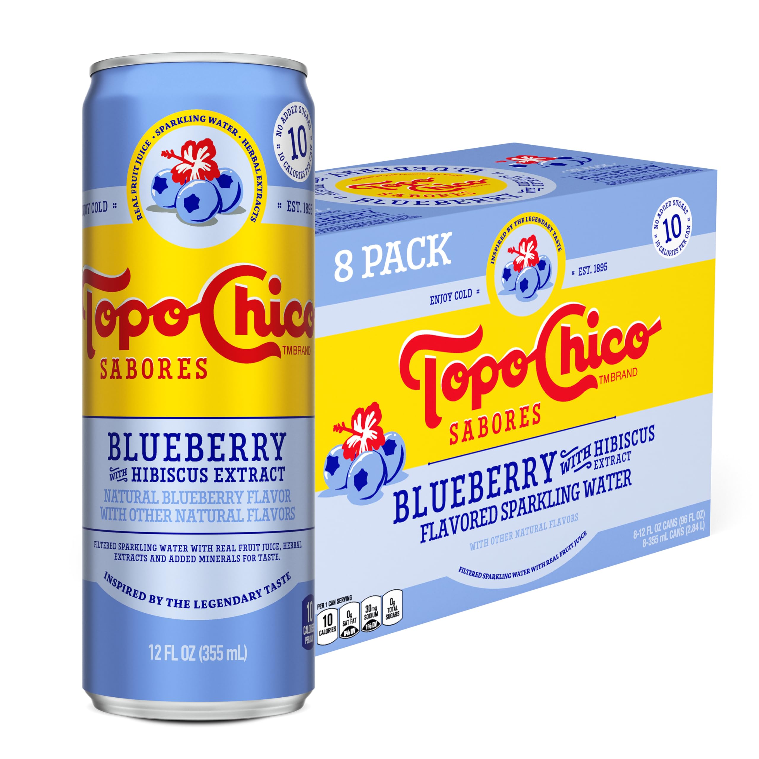 Sponsored Ad - Topo Chico Sabores Blueberry with Hibiscus Extract 12oz 8pk