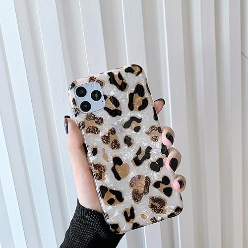 Miniatura 8 de J.west Funda compatible con iPhone 15 Pro 6.1, funda protectora delgada de silicona con estampado de leopardo y guepardo, de silicona, para mujeres