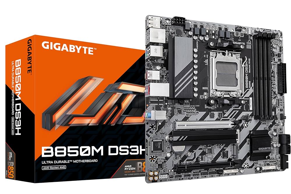 新品未使用 GIGABYTE B850M DS3H ICE DDR5 AM5 GIGABYTE B850M DS3H Scheda Madre - Processori AMD Ryzen