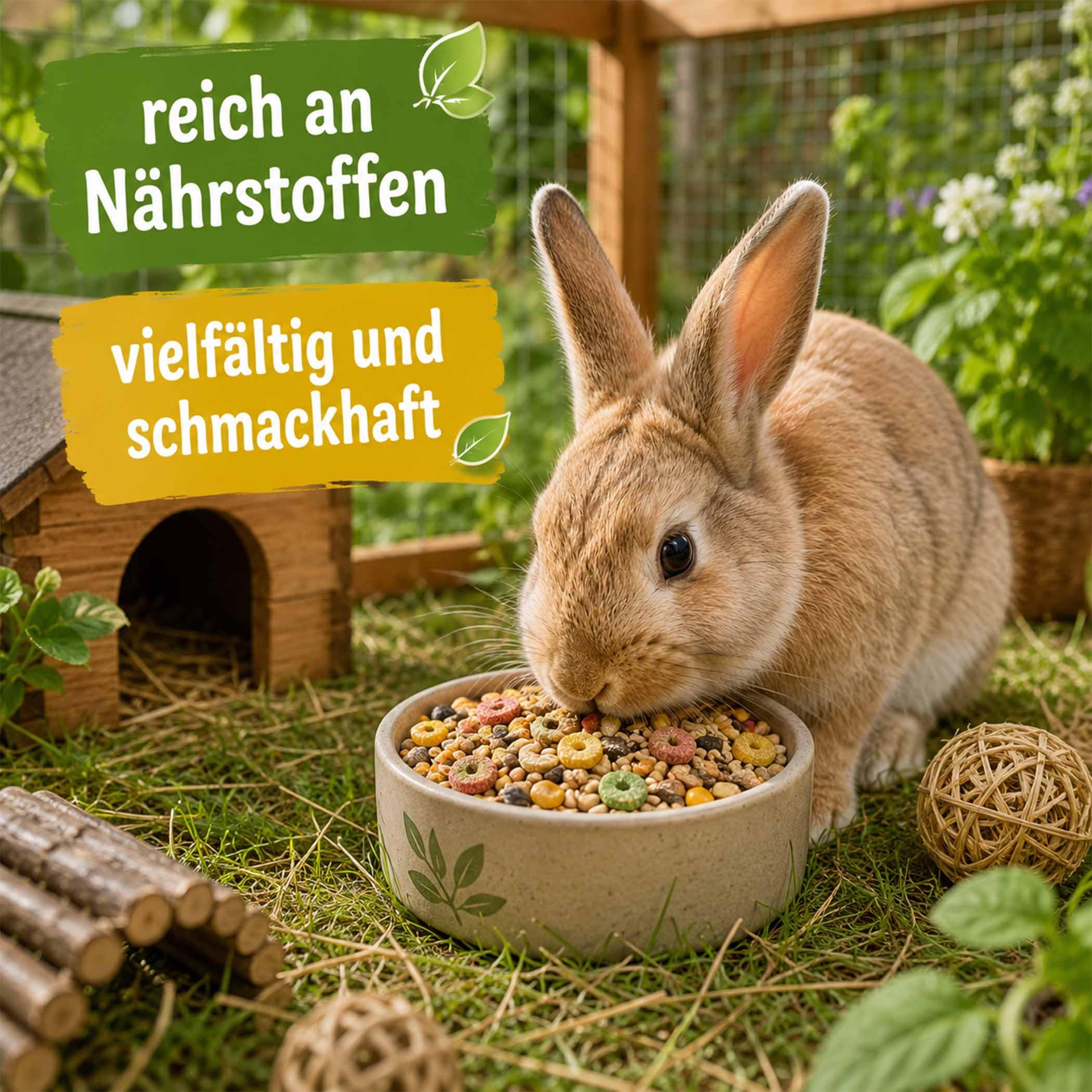 Samore | 25 kg Nagerfutter für Zwergkaninchen, Meerschweinchen, Hamster und Kaninchen | Kleintierfutter | Nährstoffreiches, ausgewogenes Hauptfutter | Artgerechter und natürlicher Energiespender