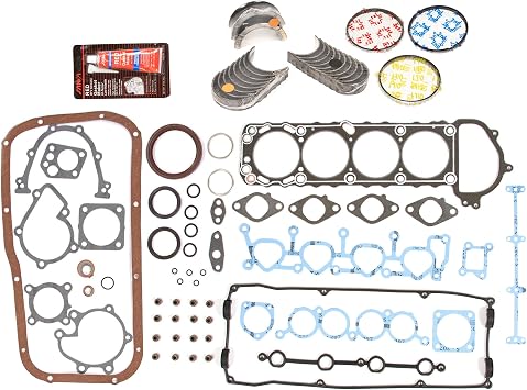 Evergreen Engine Rering Kit FSBRR3003EVE Compatible With 91-94 Nissan 240SX 2.4 KA24DE Full Gasket Set, 0.25mm / 0.010" Oversize Main Rod Bearings, 0.50mm / 0.020" Oversize Piston Rings