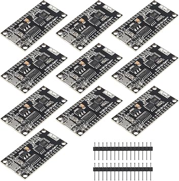 DORHEA 10Pcs NodeMCU V3 Lua WiFi Module Integration of ESP8266 + Extra Memory 32M Flash, USB Serial Port Converter CH340G Compatible for NodeMCU Board