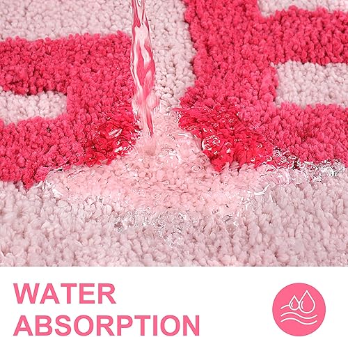 Miniatura 3 de Zeeinx Alfombra de baño con texto en inglés "Get Naked", bonita alfombra de baño de microfibra antideslizante, divertida decoración de baño, lavable