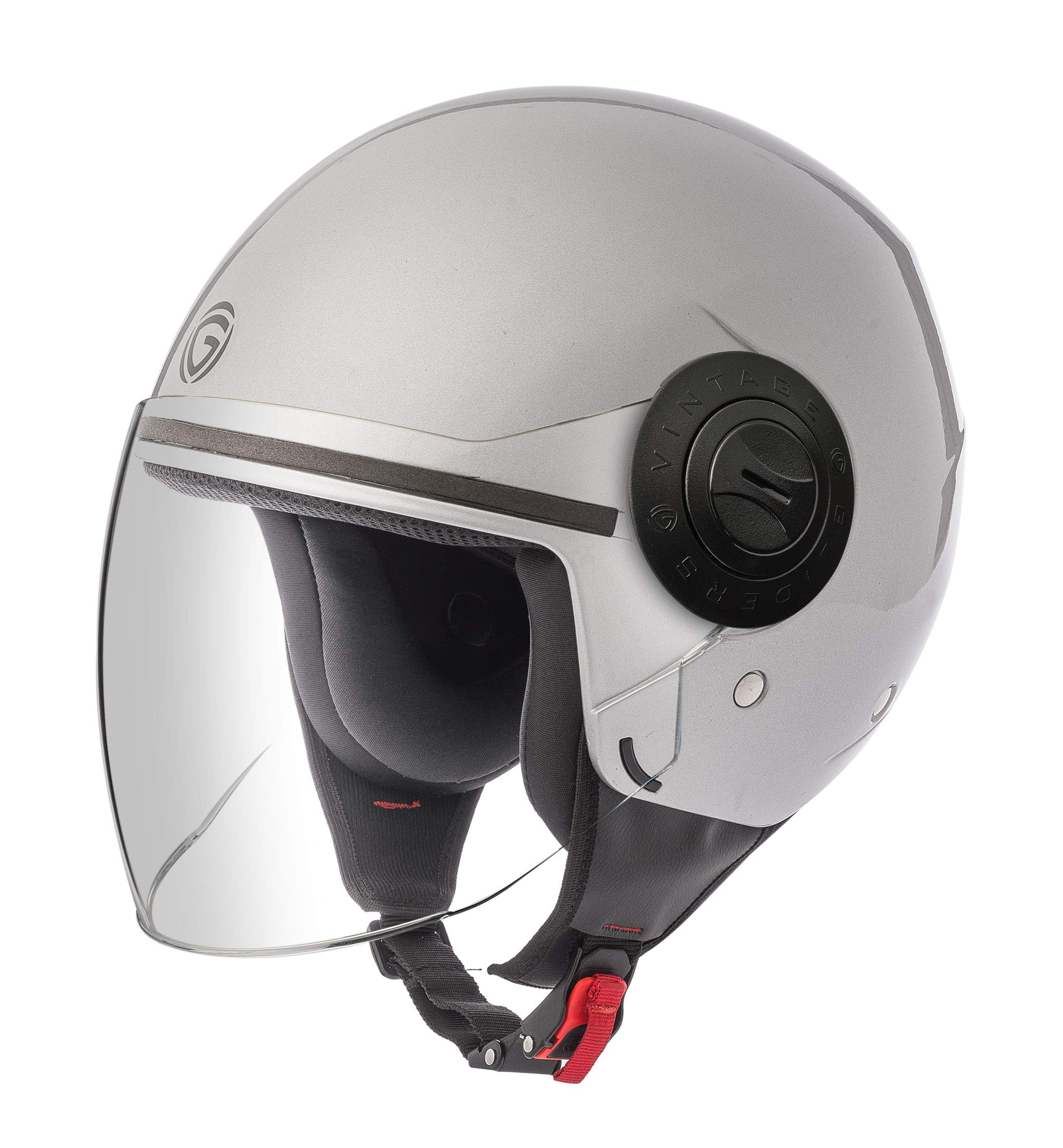 Gliders Vintage ISI Certified Open Face Helmet Clear Visor-image-38
