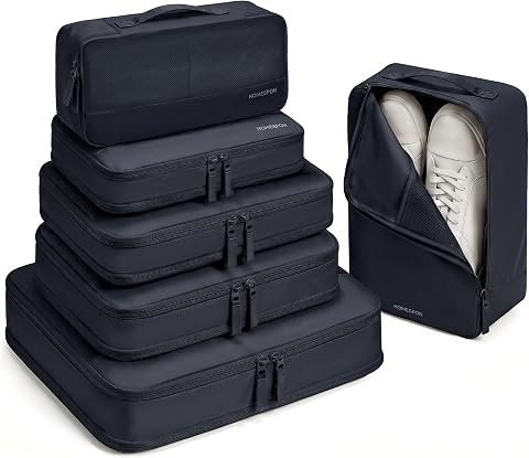 HOMESPON Compression Packing Cubes for Travel Luggage Org...