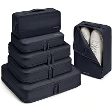HOMESPON Compression Packing Cubes for Travel Luggage Organizer Bags 6 Pack