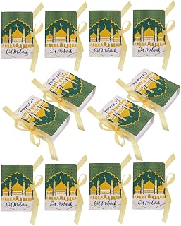 TIDTALEO 20 Pcs Paper Candy Boxes Green Novelty-shaped Paper Boxes Party Goodies Storage Organizer Ramadan Treat Packaging for Festival and Home Decoration