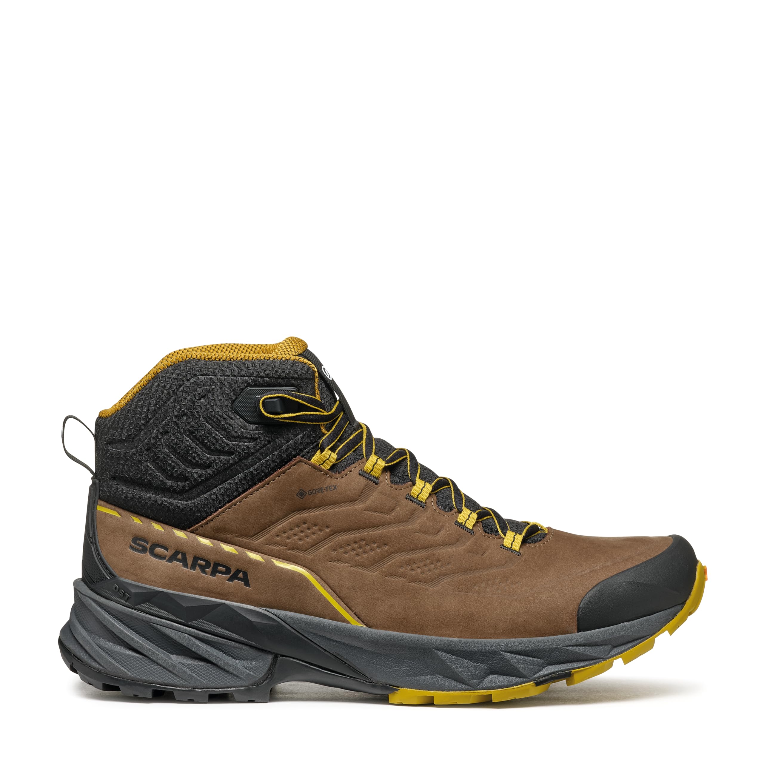 SCARPA da Trekking in Nabuck, Membrana Gore-Tex, Protezione Punta 3D, Suola Presa HIK-03, 7 Zone ammortizzanti (Marrone, Sistema Taglie Calzature EU, Adulto, Numero, Media, 42)