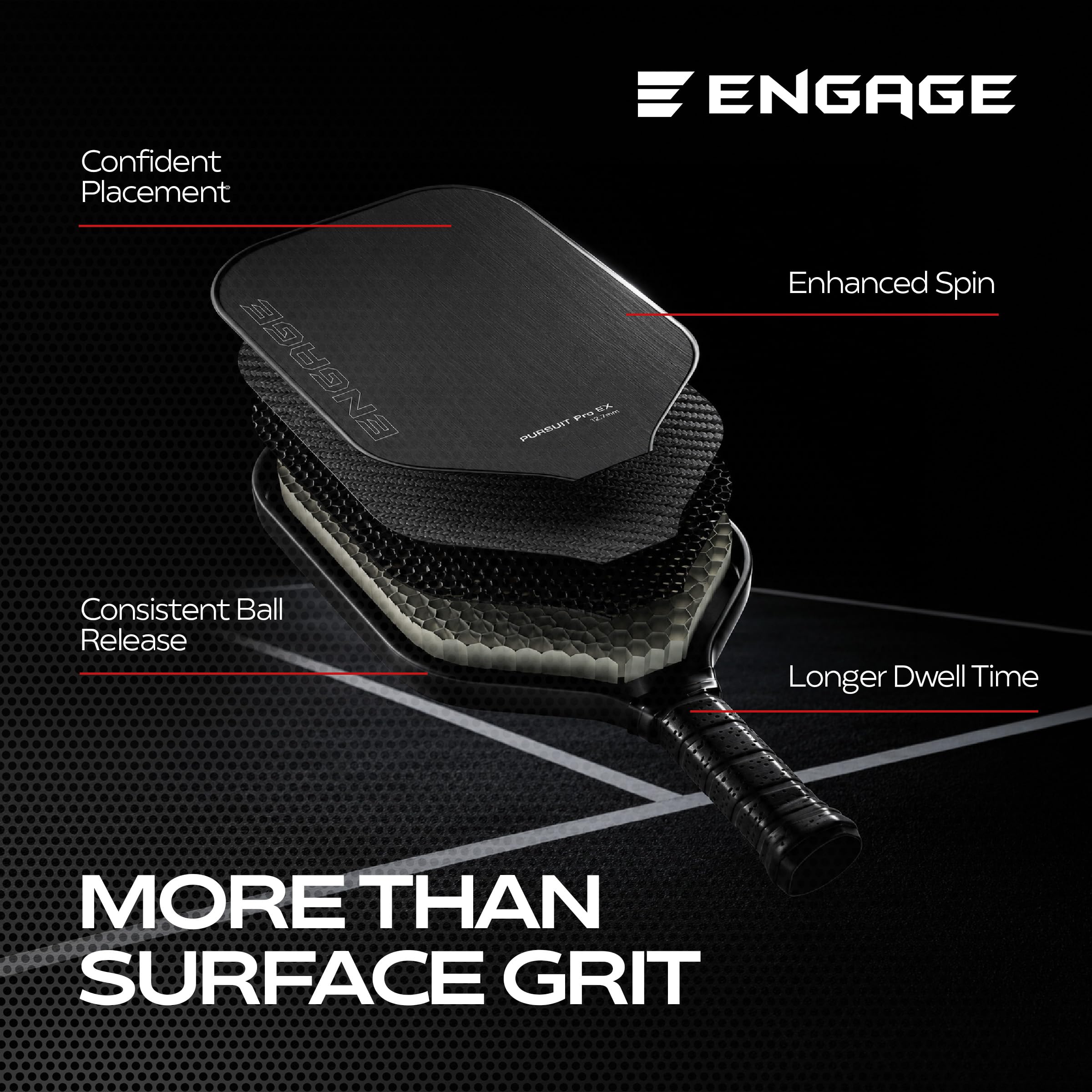 Amazon | Engage Pursuit Pro EX ローカーボン ピックルボールパドル