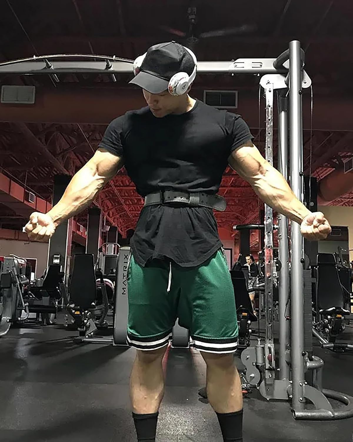 DIOTSR Mens Mesh Basketball Shorts Running Athletic Gym Workout Shorts with Zip Pocket - Image 2