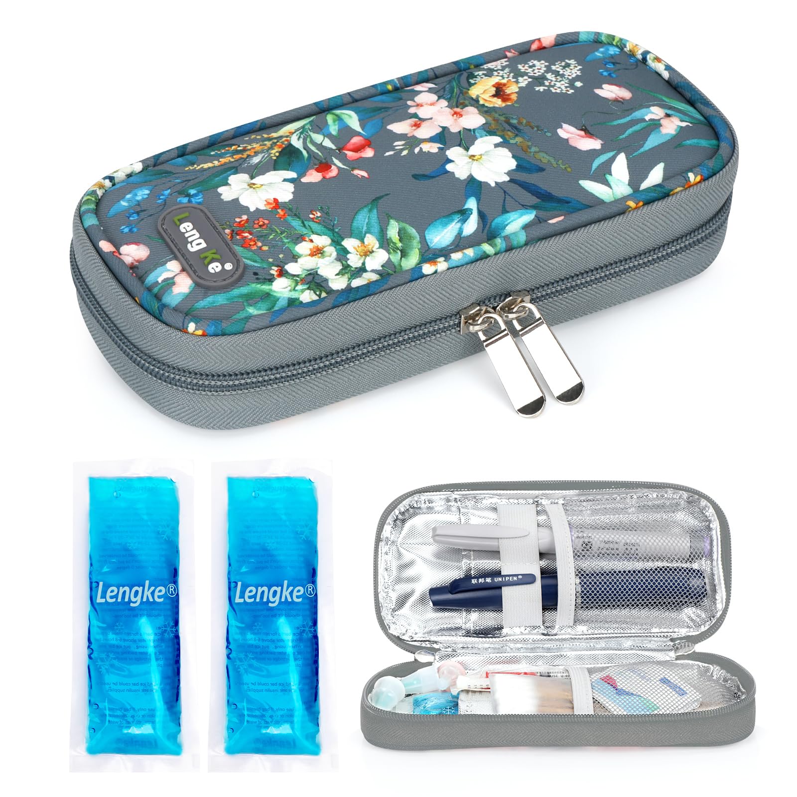 YOUSHARES Insulin Cooler Travel Case - Portable Refrigerated Medicine Case for Insulin Pen, Medication and Diabetic Supplies with 2 TSA Approved Ice Pack
