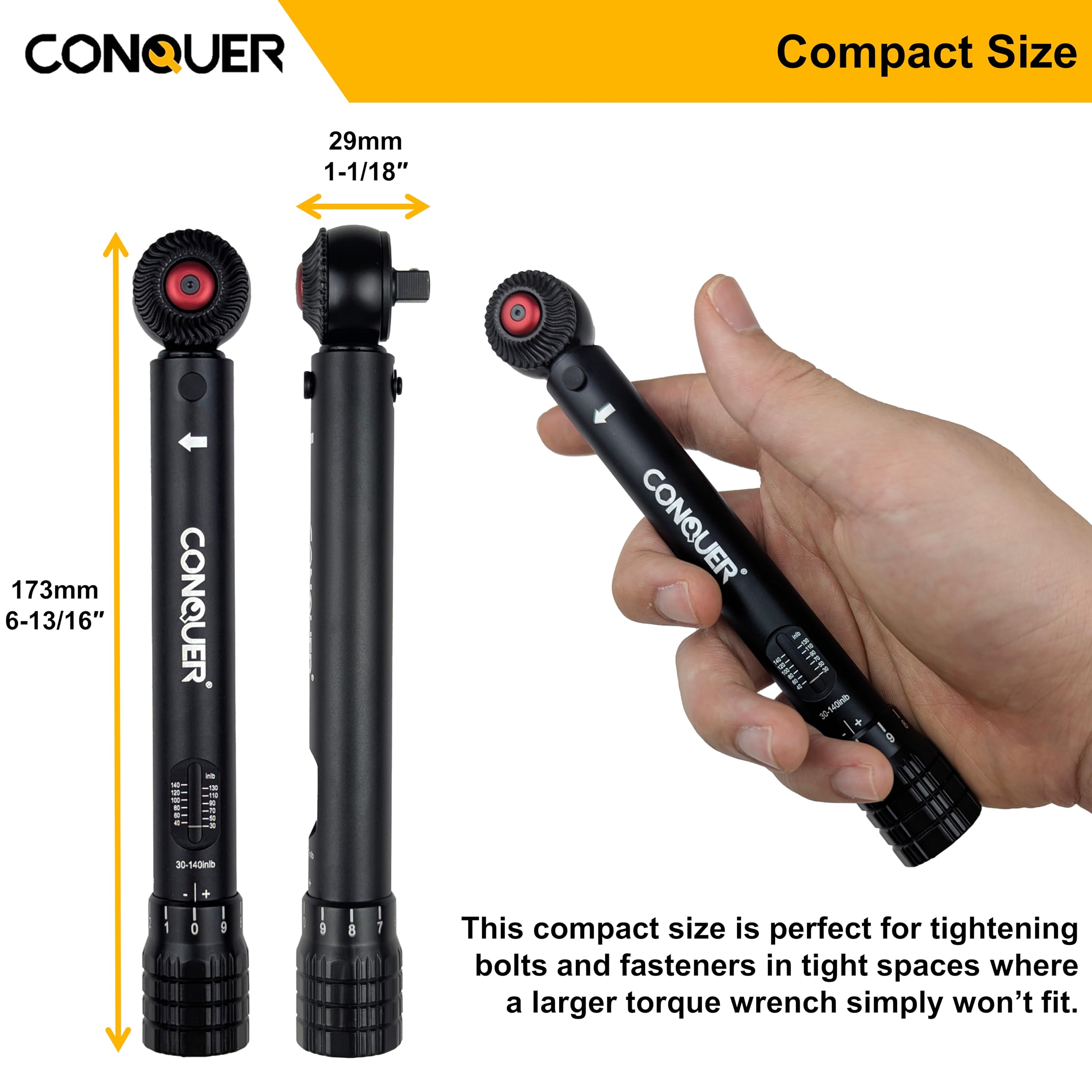 CONQUER Precision Mechanics Set – Mini Combo Dual Ratchet Wrench +