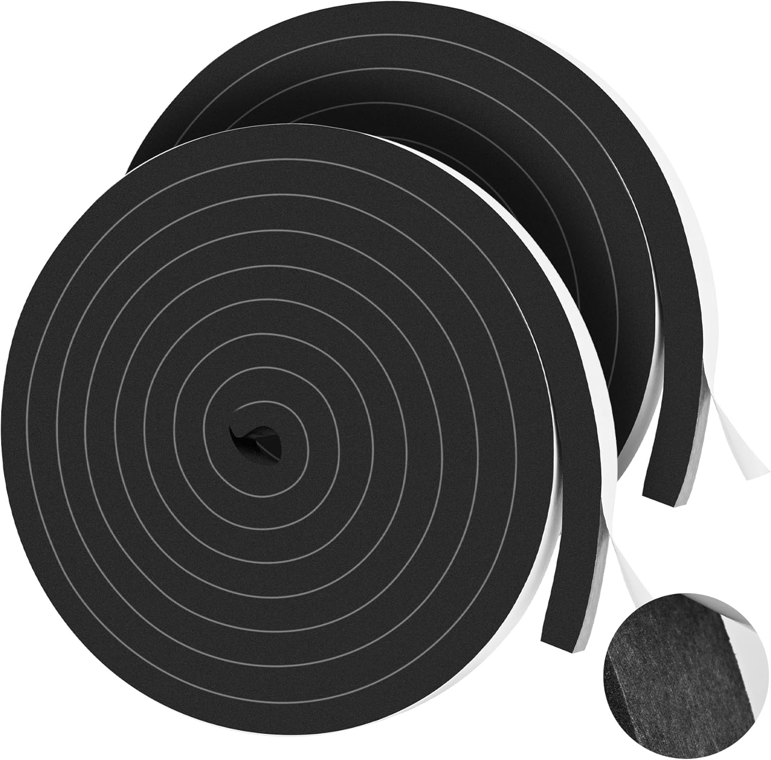 20Ft Foam Tapes Self Adhesive Foam Seal Strips 1/2In x 3/8In x 10Ft