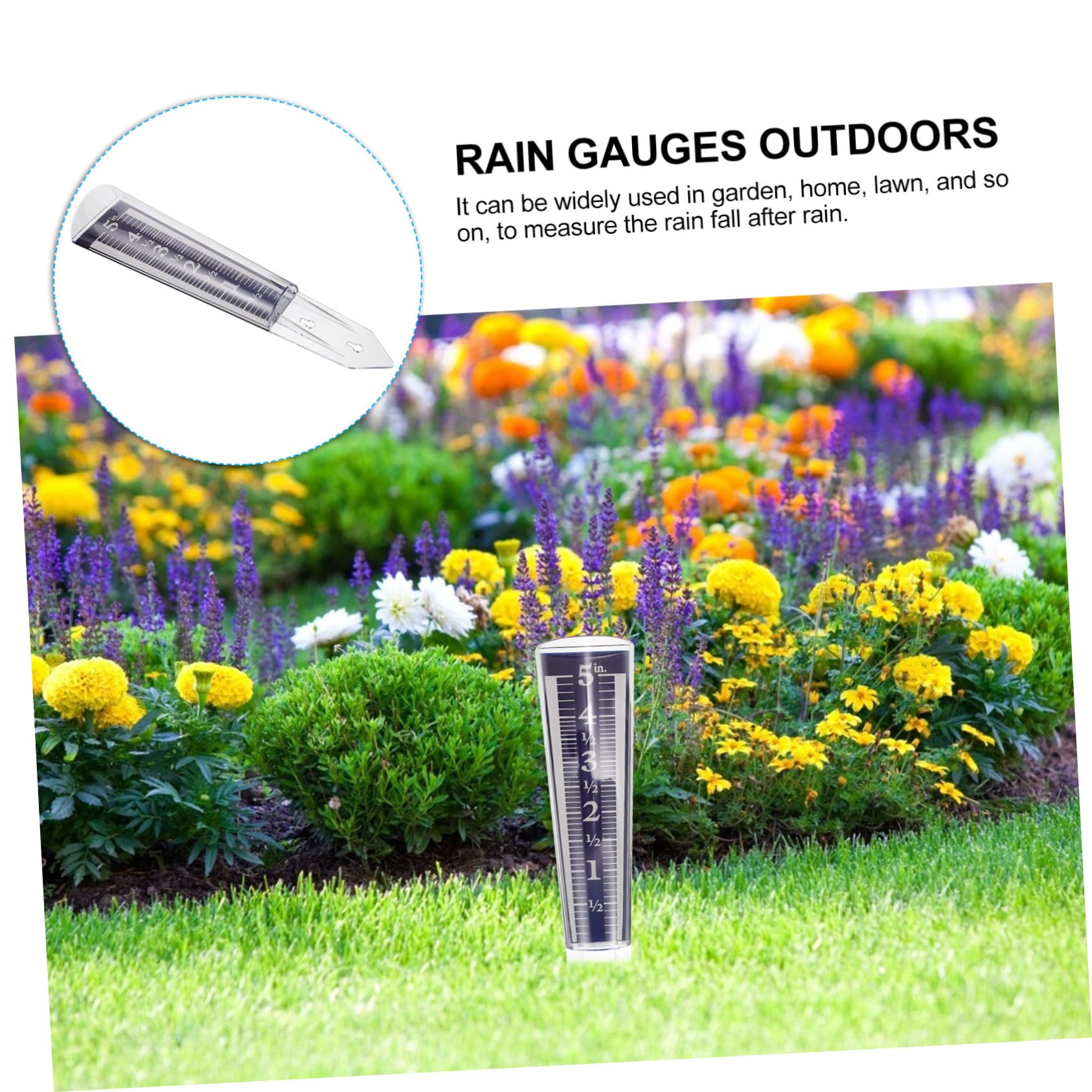 POPETPOP 4stücke Rain Gauge Mit Ständer Transparenter Regenmesser Zur Präzisen Niederschlagsmessung Im Garten Für Rasen Und Terrasse Wetterfestes Messinstrument Für Gartenliebhaber