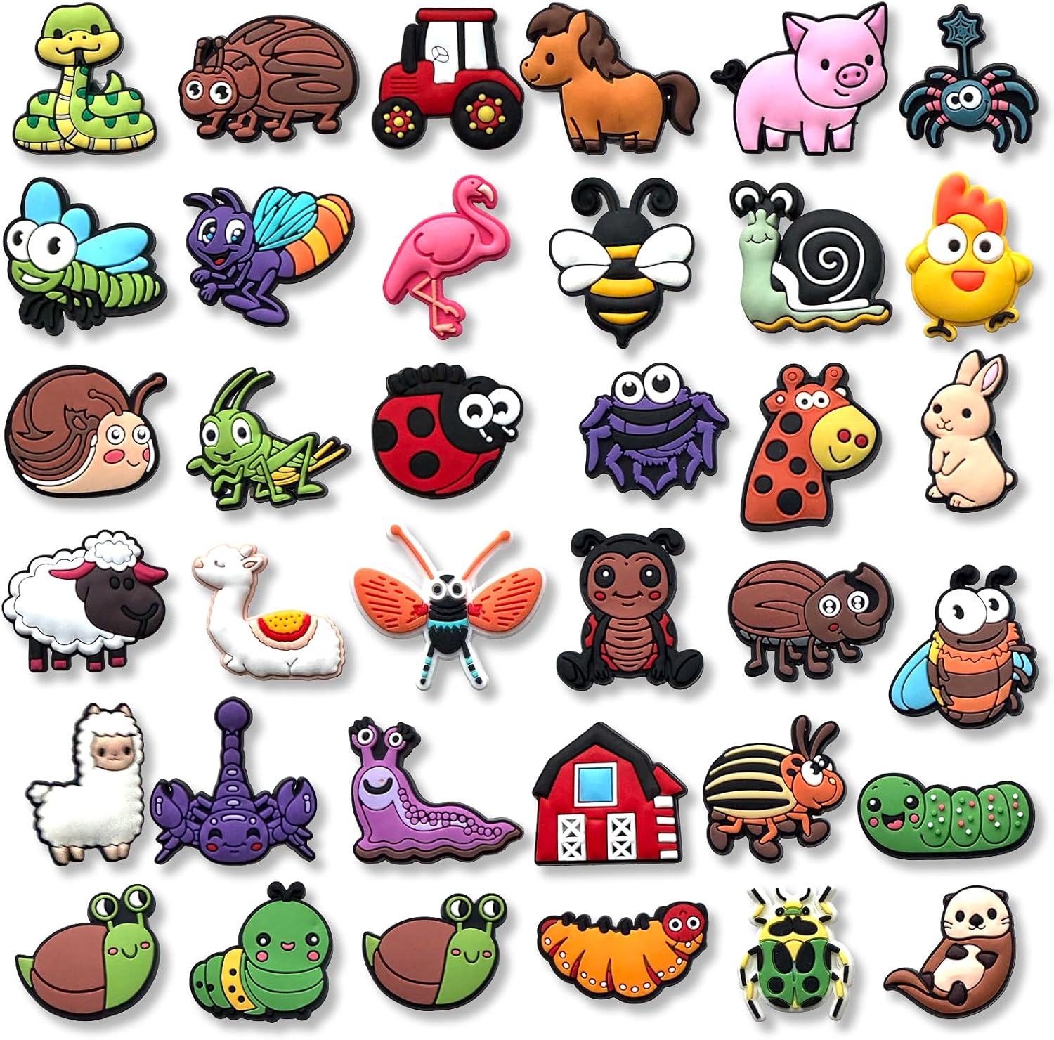 Ballet Cheer Animals Insect Shoe Decoration Charms for Croc Clog, Shark Penguin Trains Airplane Charms Accessories