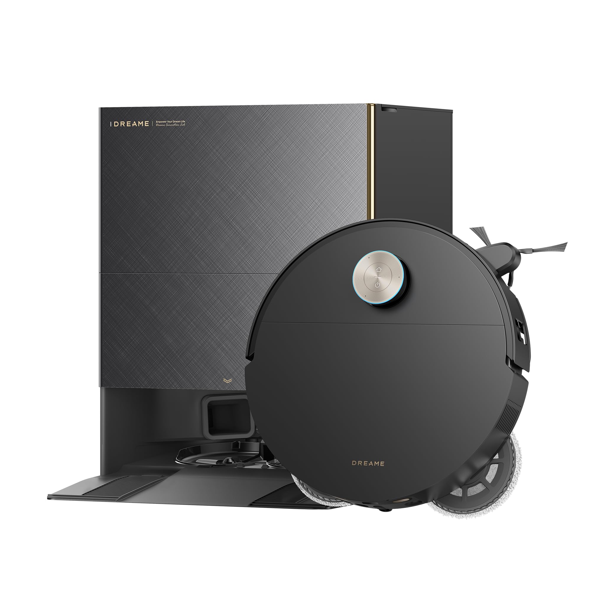 DREAME X50s Ultra Robot Aspirapolvere e Lavapavimenti, Ultrasottile 7,95 cm, Supera Ostacoli 8.8 cm, 35.000 Pa, Auto-Svuot./Riemp./Pulizia, 0 Grovigli, Rileva 280+ Ostacoli, Nero