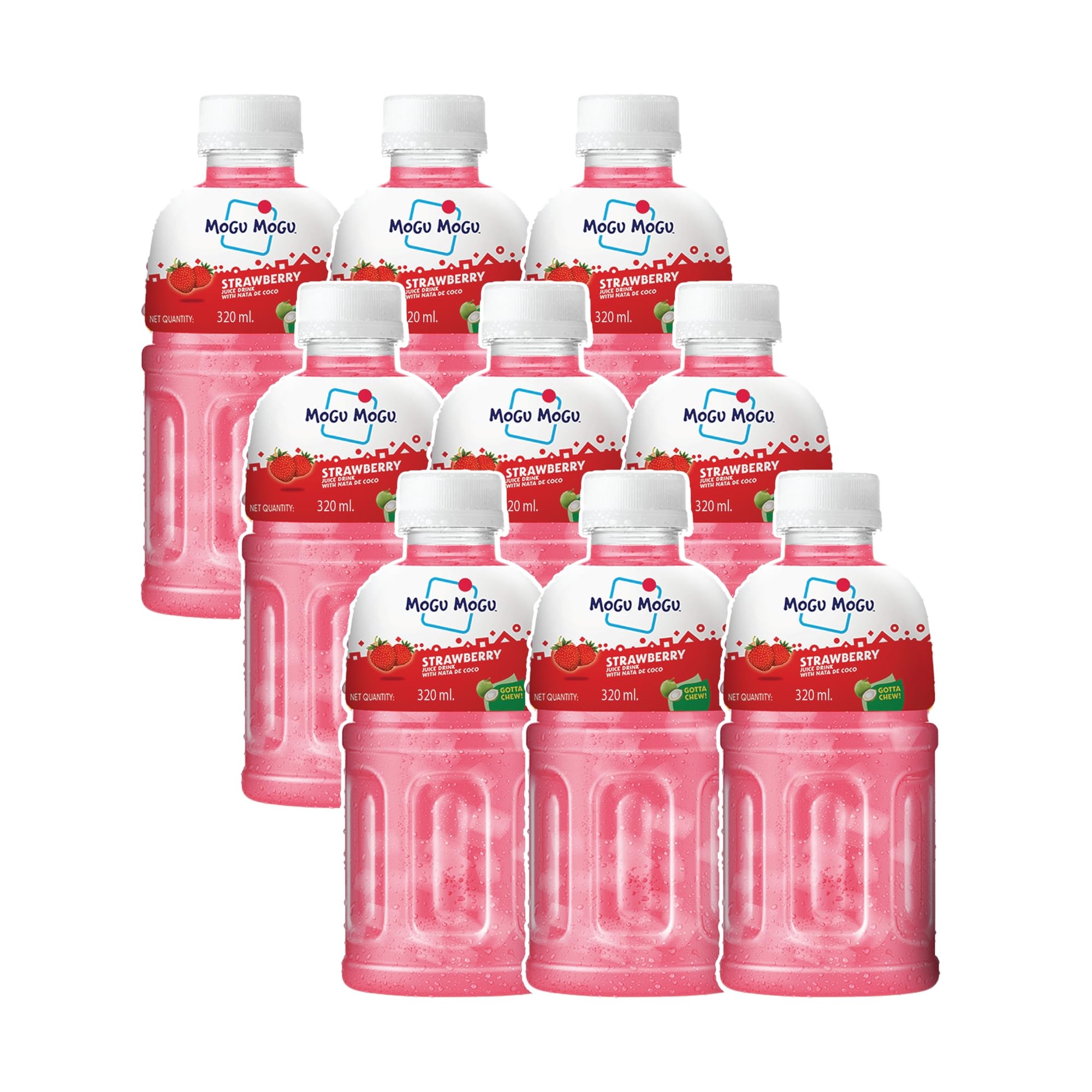 MOGU MOGU Strawberry Juice with 25% NATA De Coco | Energy Booster Drink | Full of Fruit Fibres | No Added Preservatives and Colours - (Pack of 9, 320ml Each) (B09RB93MNP) Amazon Price History, Amazon Price Tracker