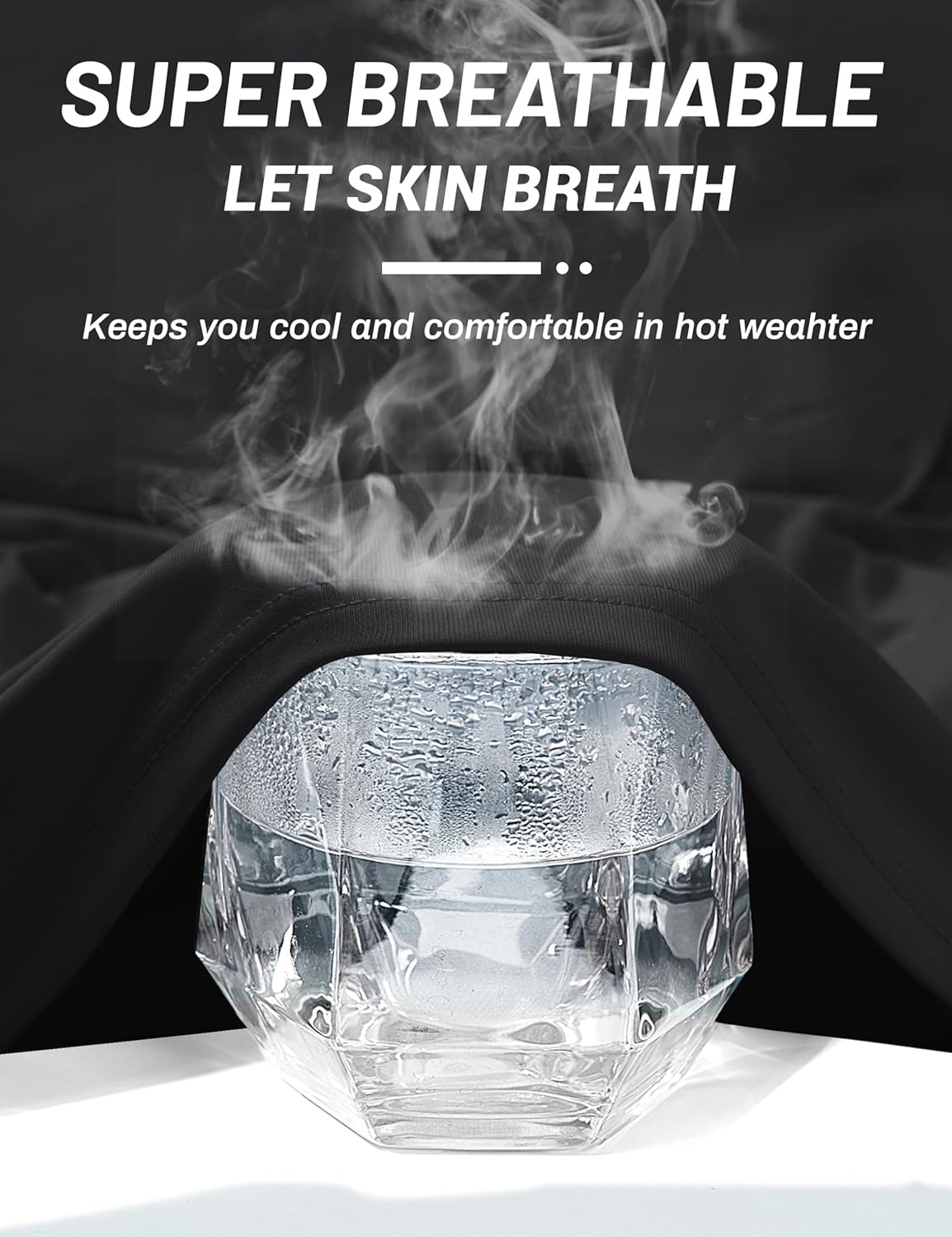 KINSWT Men's Swim Shirt Short Sleeve UPF 50+ Sun Protection UV SPF Rash Guard Moisture Wicking Quick Dry Shirts - Image 6