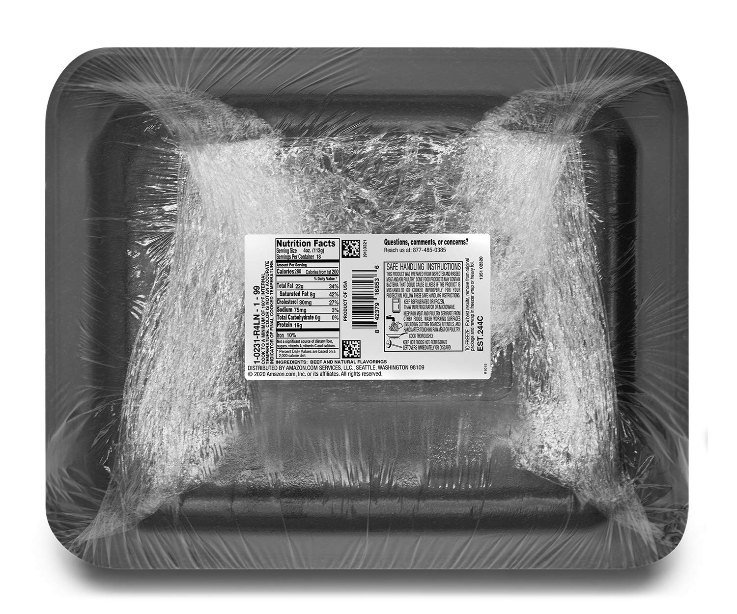 Fresh Brand – Ground Beef 80% Lean/20% Fat Value Pack, 4.5 lb