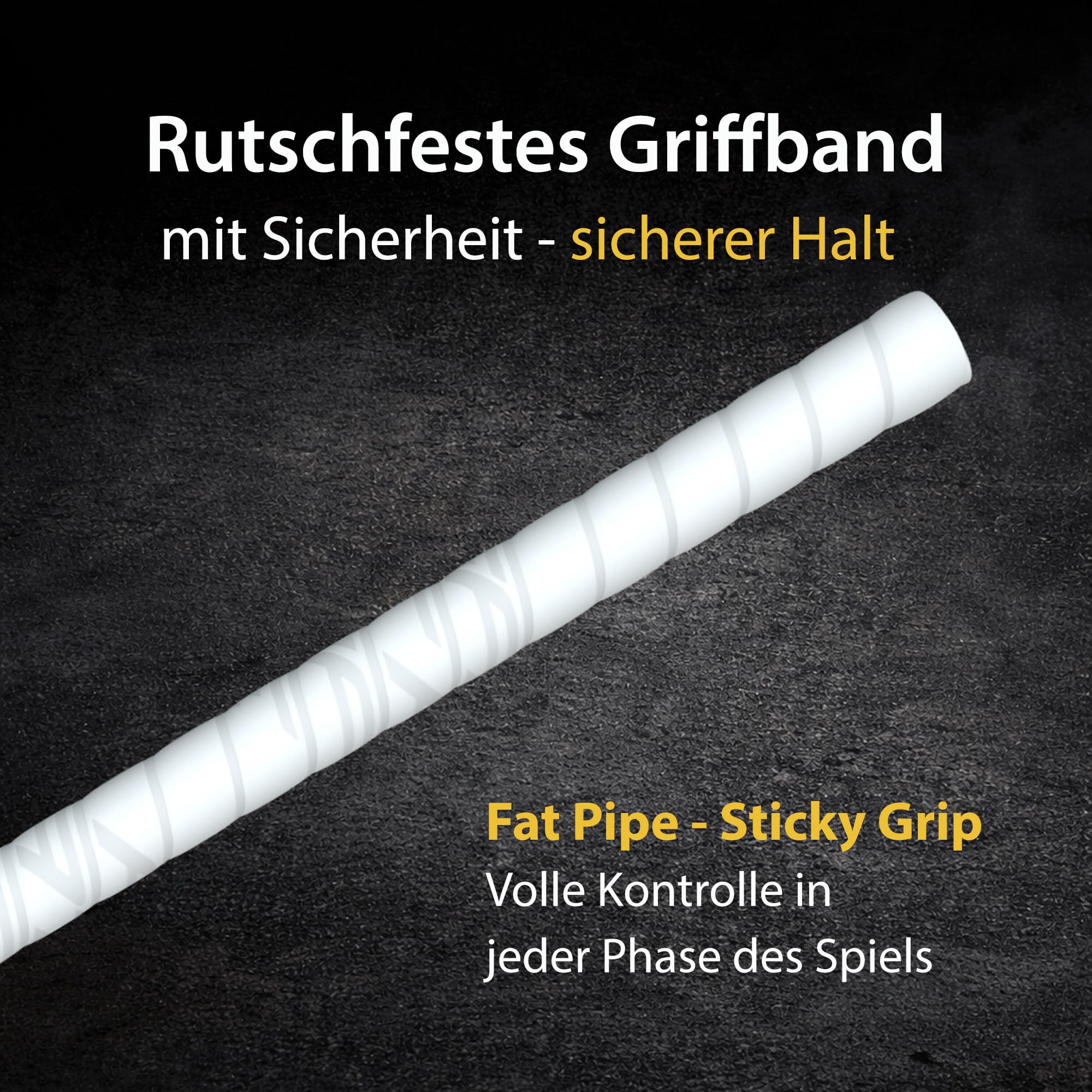 FAT PIPE Floorball Schläger Unihockey Stock Zack 33 ORC - Black White - IFF Zertifiziert, mit ORC Schaufel/Kelle