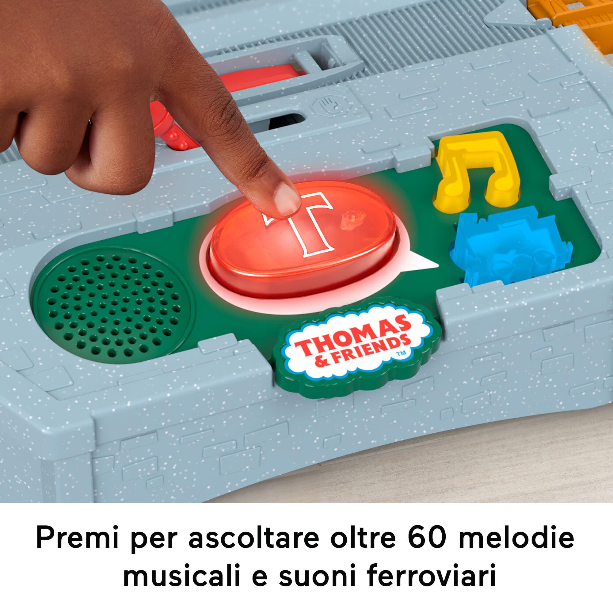 Il Trenino Thomas - I Suoni di Sodor Cranky Delivery, set con tre personaggi della serie, pista con suoni e trenini motorizzati a pile, giocattolo per bambini, 3+ anni, HXG13